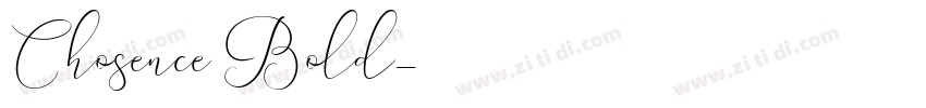 Chosence Bold字体转换